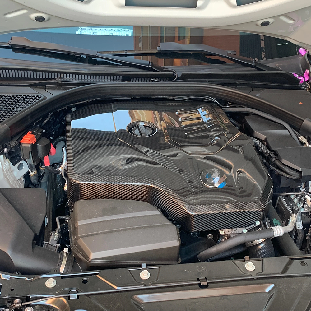 BMW B48 Carbon Fiber Engine Cover | G20 G22 G26 G30 G42 X1 X2 X3 X4 | 220i 230i 320i 330i 420i 430i 520i 530i