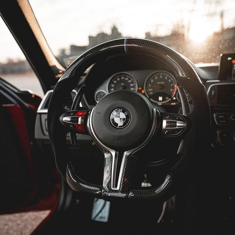 BMW Custom LED Carbon Fiber Steering Wheel | F22 F23 F30 F31 F32 F33 F36 F10 F11 | 2 Series, 3 Series, 4 Series & 5 Series