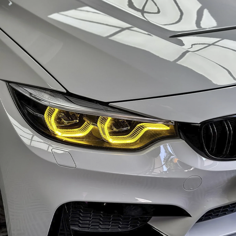 BMW CSL Style Yellow DRL LED Lights Module Set For BMW M3 & M4 (F80/F82/F83)