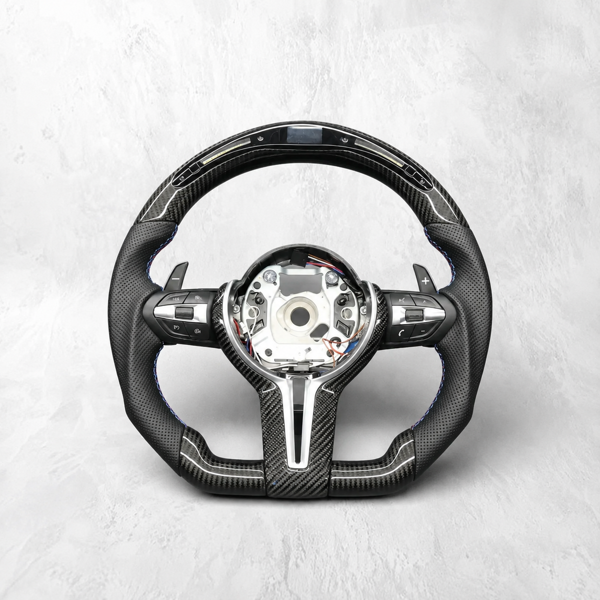 BMW Custom LED Carbon Fiber Steering Wheel | F22 F23 F30 F31 F32 F33 F36 F10 F11 | 2 Series, 3 Series, 4 Series & 5 Series