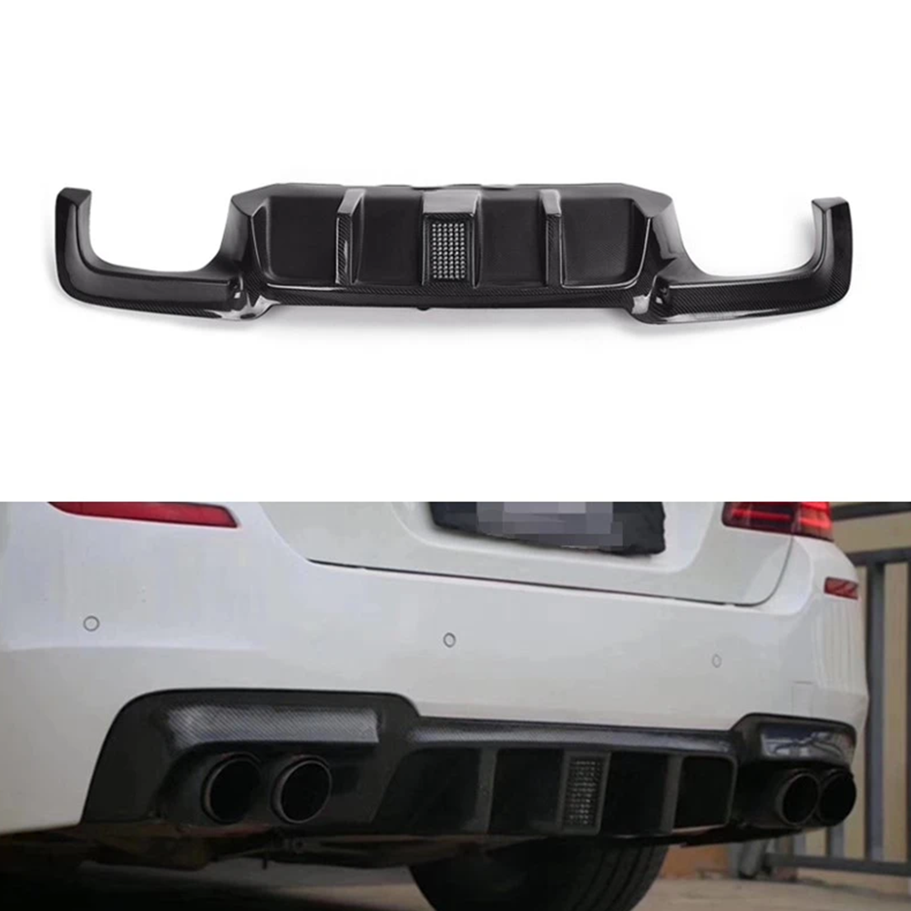 BMW F10 M5 Dry Carbon Fiber DTM Style Rear Diffuser with LED Light (2010–2016)
