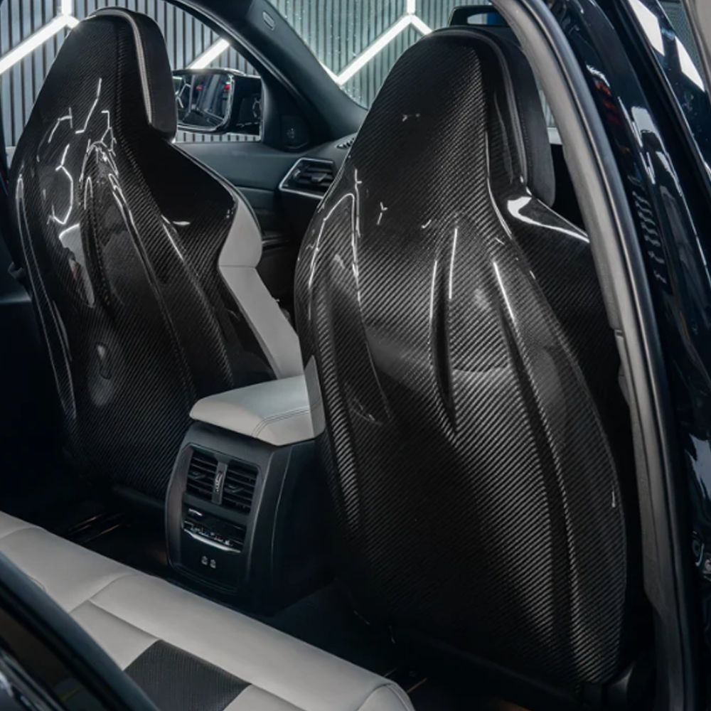 BMW G80 M3 G82 G83 M4 Dry Carbon Fiber Seat Back Cover Trim | Interior Carbon Upgrade