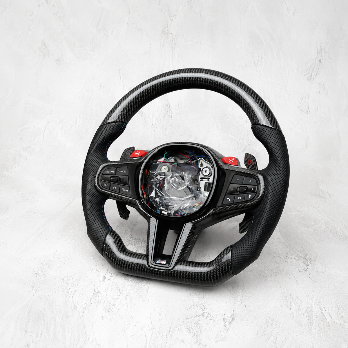 BMW G-Series Custom LED Carbon Fiber Steering Wheel | G42 G20 G21 G22 G23 G26 G30 G31 G60 G61 | 2 3 4 5 8 Series