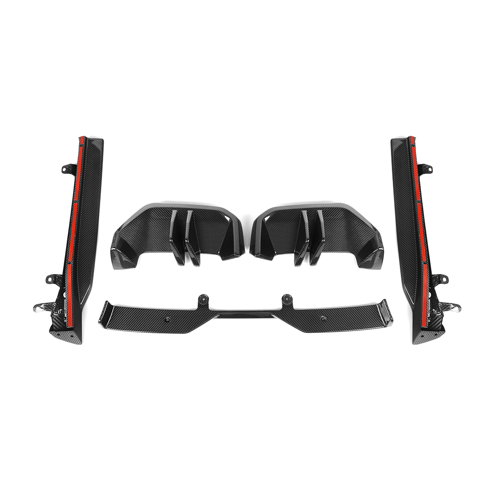 BMW G60 5 Series Dry Carbon Fiber MP Style Rear Diffuser Splitter Set (2024+)