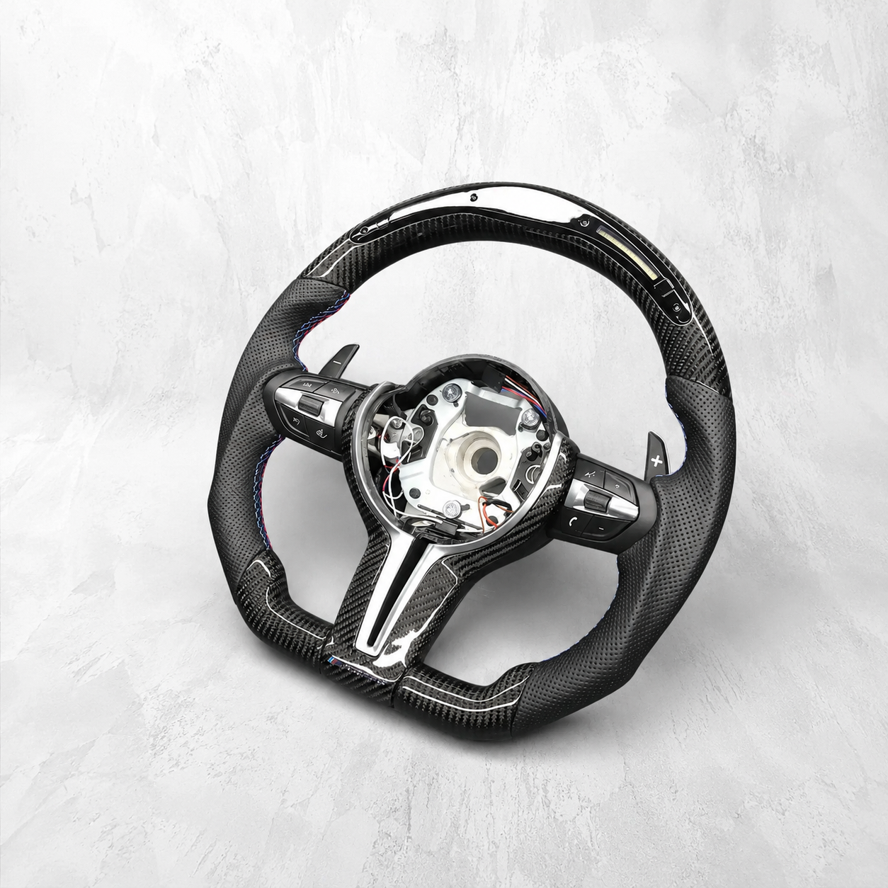 BMW Custom LED Carbon Fiber Steering Wheel | F22 F23 F30 F31 F32 F33 F36 F10 F11 | 2 Series, 3 Series, 4 Series & 5 Series