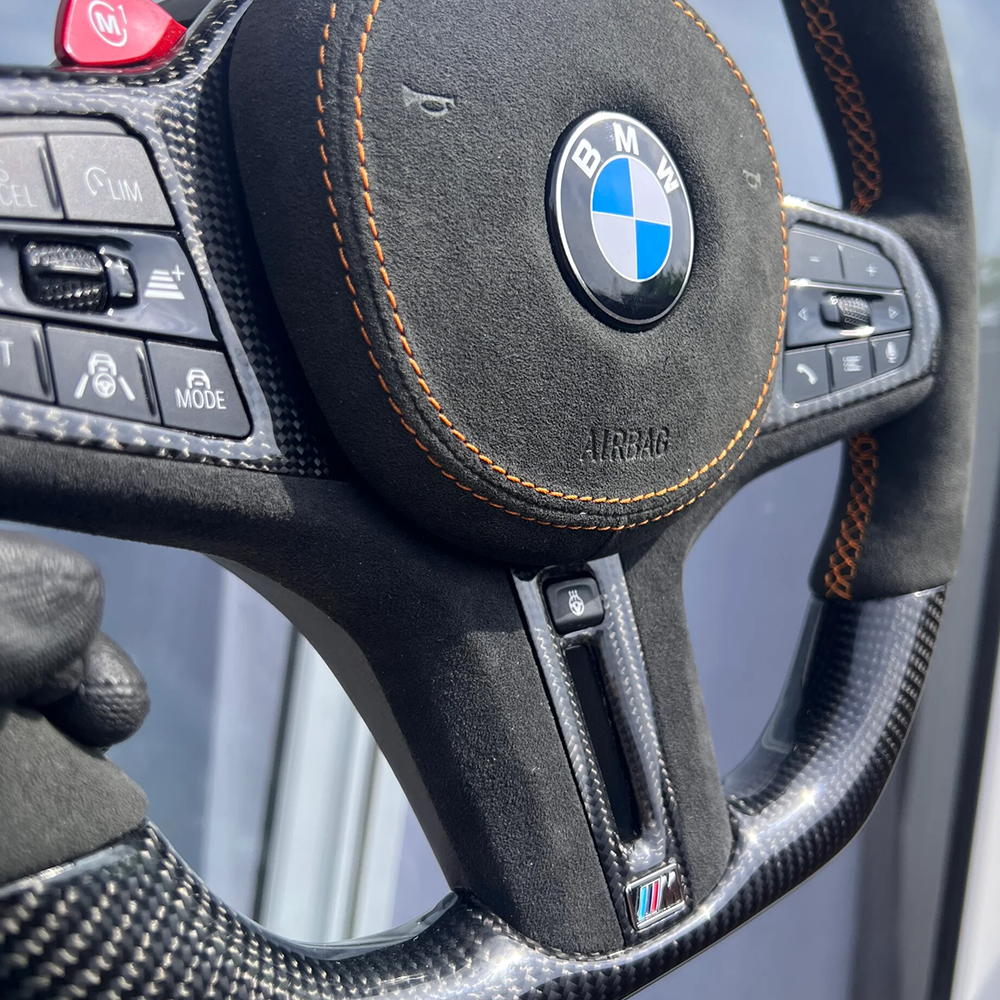BMW Custom LED Carbon Fiber Steering Wheel | F22 F23 F30 F31 F32 F33 F36 F10 F11 | 2 Series, 3 Series, 4 Series & 5 Series