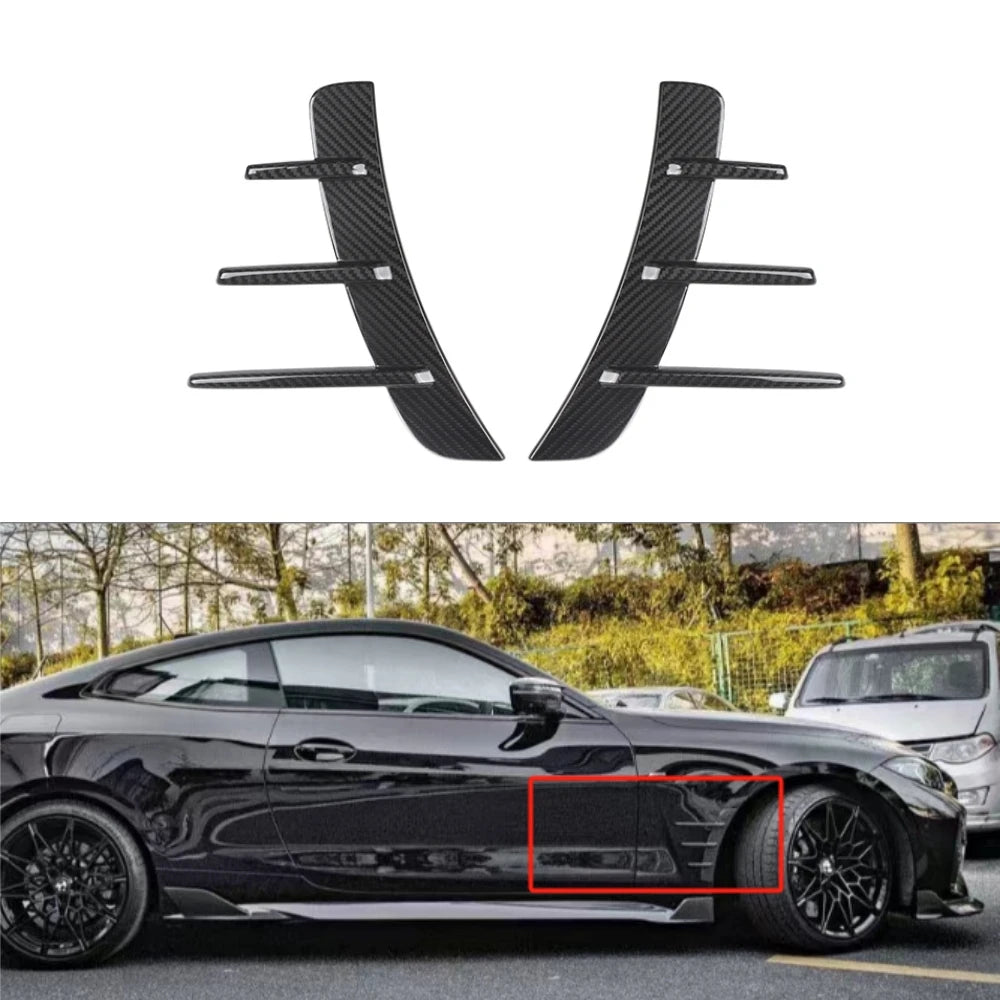 BMW G22 / G23 Dry Carbon Fiber Front Fender Vent Trims (2021+)