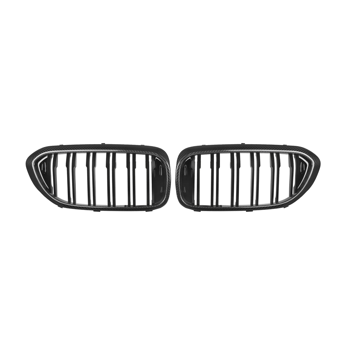 BMW G30 / F90 Dry Carbon Fiber Dual Slat Kidney Grilles (2017–2020)