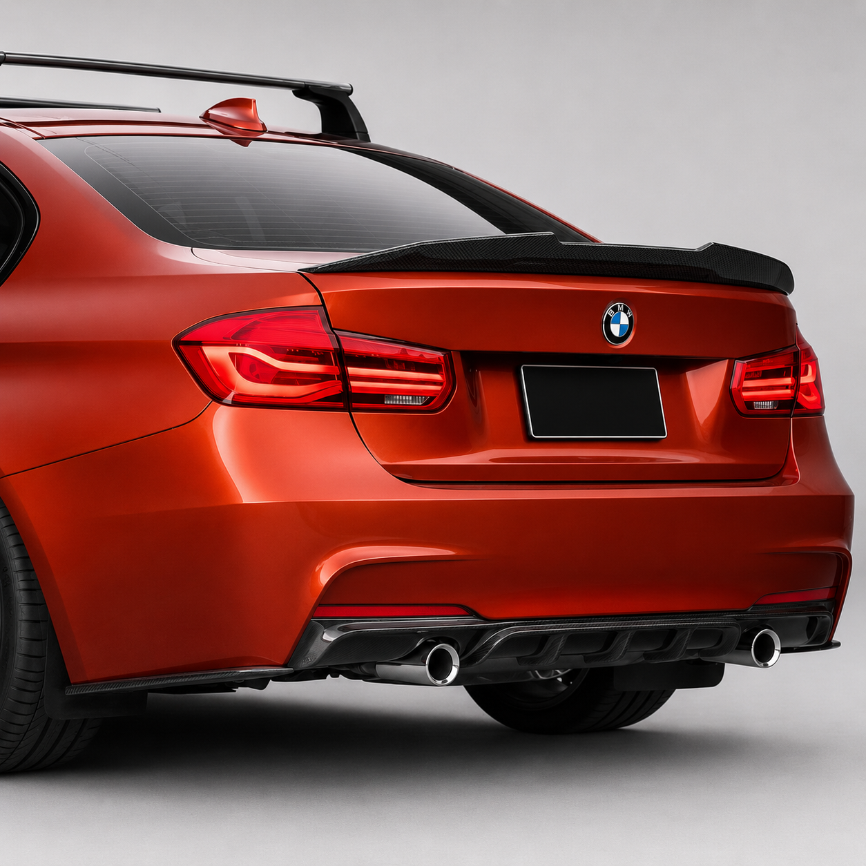 BMW F30 F31 F35 3 Series M Sport Carbon Fiber Rear Bumper Diffuser