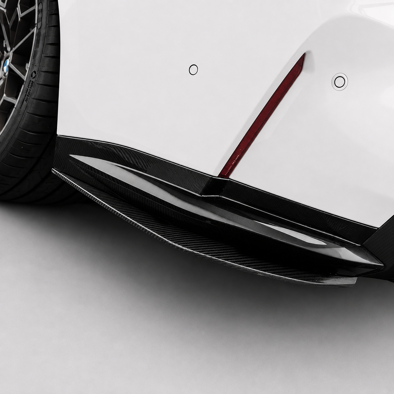 BMW G82 G83 M4 Competition CS Style Dry Carbon Fiber Rear Bumper Flaps
