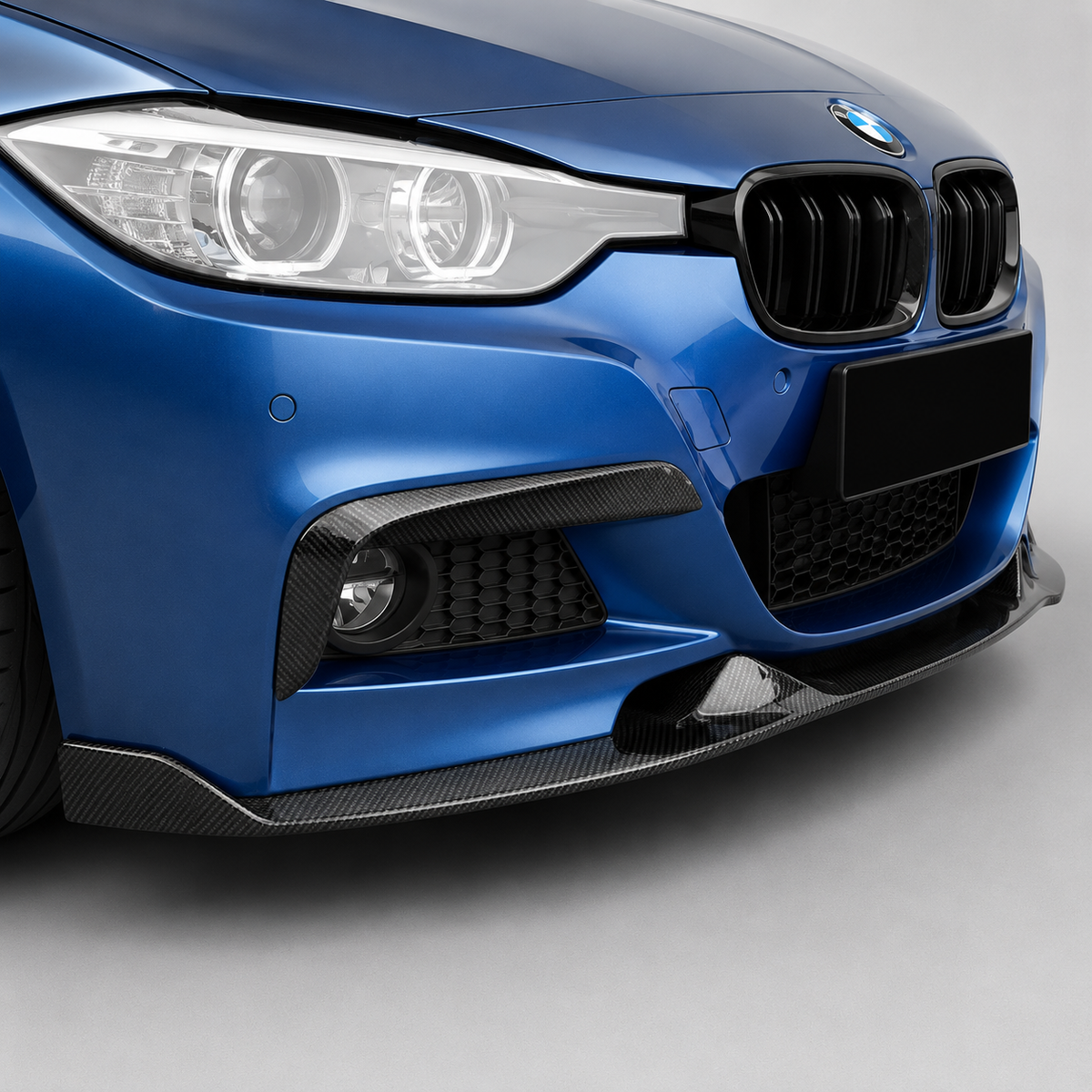 BMW F30 F35 3 Series M Sport Carbon Fiber Front Bumper Splitter