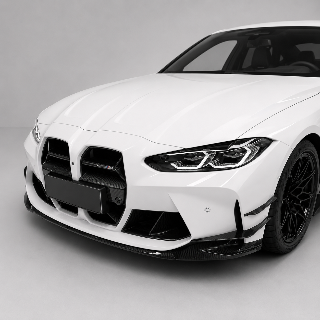 BMW G80 G81 G82 G83 M3 M4 Dry Carbon Fiber Front Bumper Canards (2021–2026)