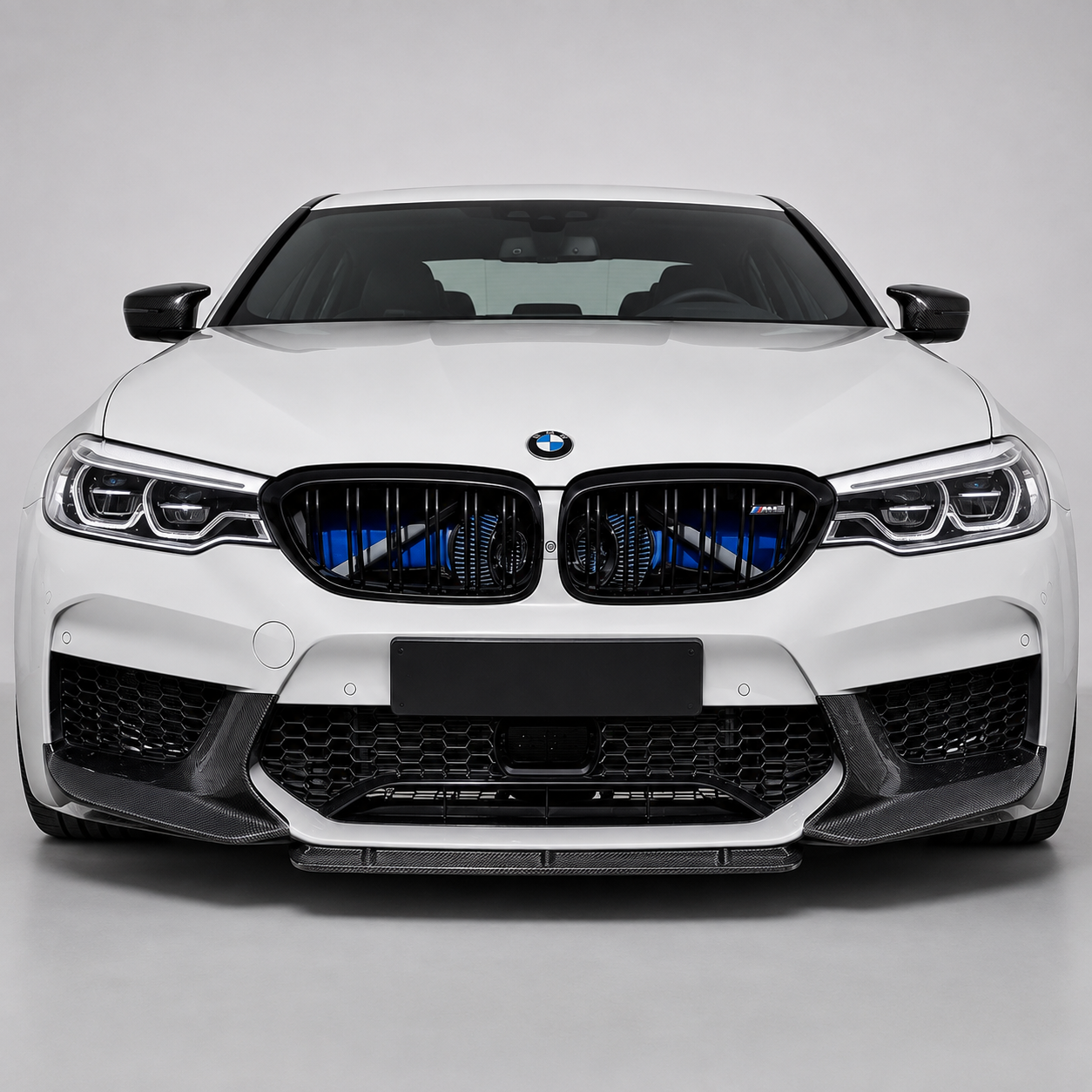 BMW M5 F90 MP Style Carbon Fiber Front Bumper Splitters