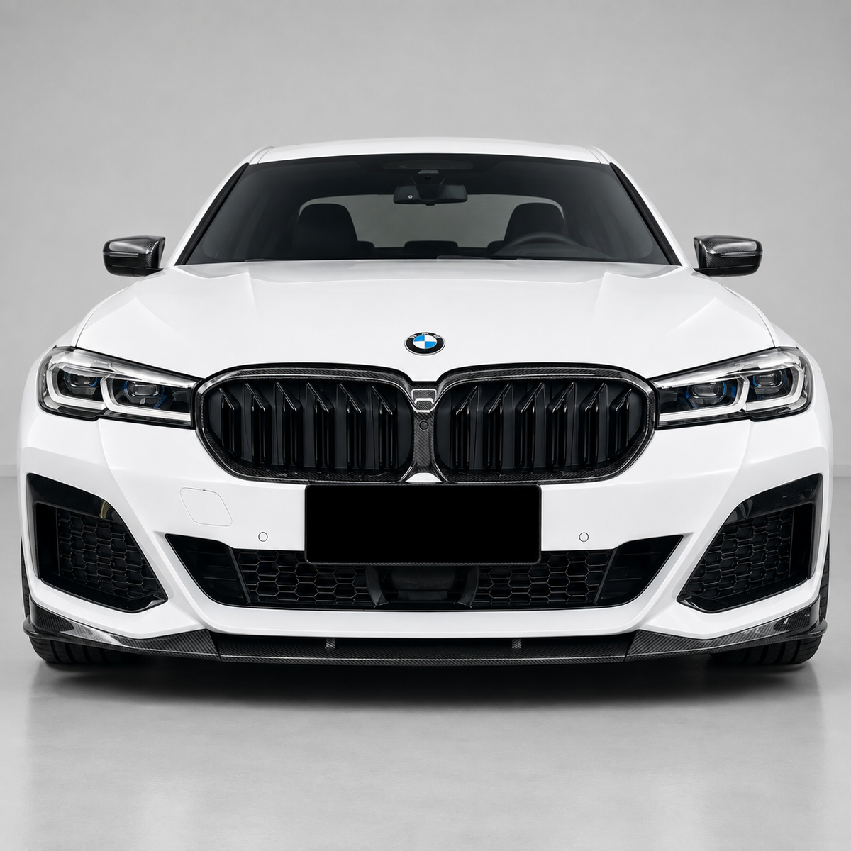 BMW 5 Series G30 / M5 F90 LCI Carbon Fiber Dual Slat Front Bumper Grille