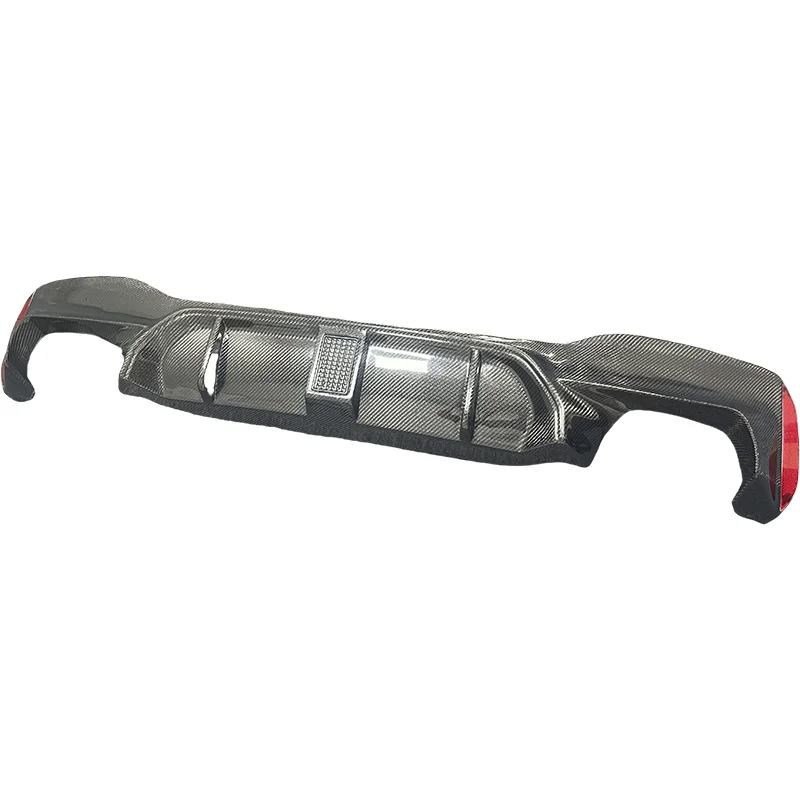 BMW 5 Series G30 M5 Style Carbon Fiber Rear Diffuser with LED Light