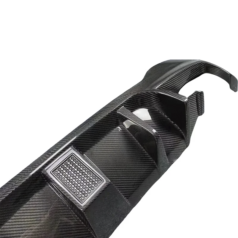 BMW 5 Series G30 M5 Style Carbon Fiber Rear Diffuser with LED Light