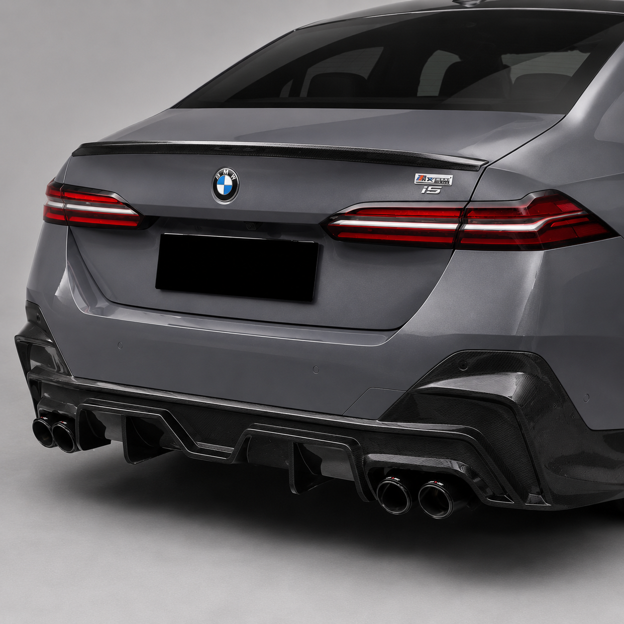 BMW 5 Series G60 / G61 TK Style Dry Carbon Fiber Rear Diffuser
