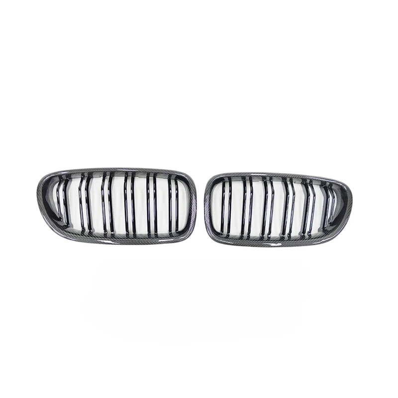BMW F10 F11 F18 M5 5 Series Double Slat Dry Carbon Fiber Front Kidney Grilles
