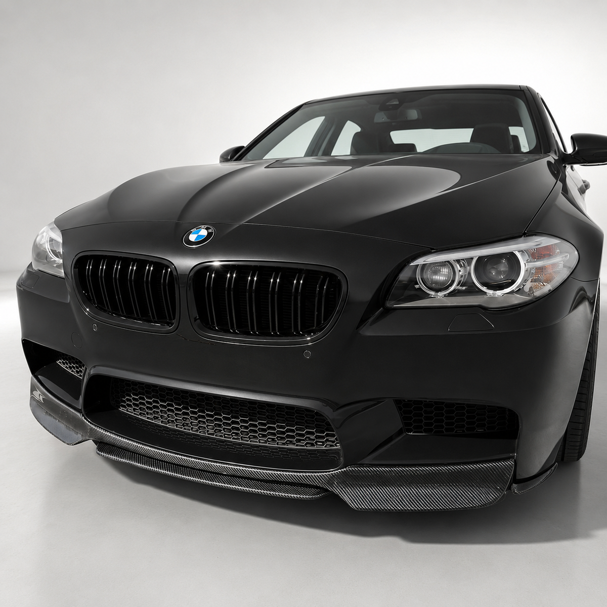 BMW F10 M5 V Style Dry Carbon Fiber Front Bumper Lip Splitter