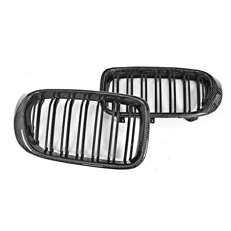 BMW F25 F26 X3 X4 Dual Slat Dry Carbon Fiber Front Kidney Grilles