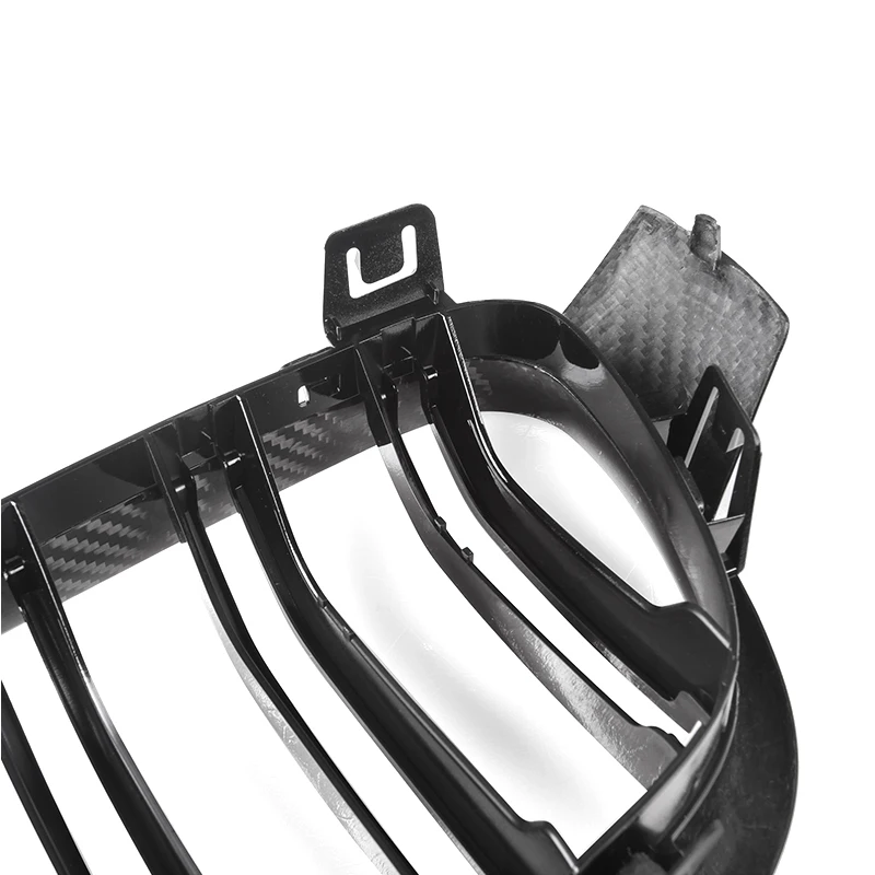 BMW F30 F31 3 Series MP Style Double Slat Dry Carbon Fiber Front Kidney Grilles