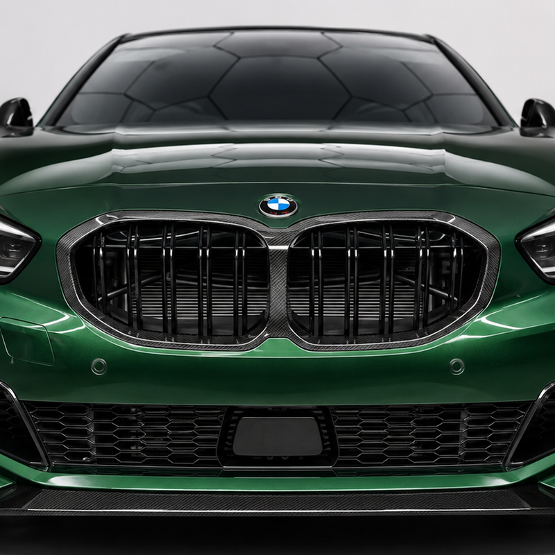BMW F40 1 Series Dual Slat Dry Carbon Fiber Front Kidney Grille