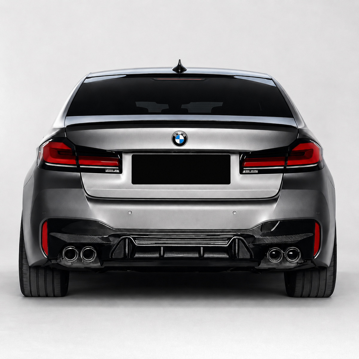 BMW G30 F90 5 Series M5 Competition Style Dry Carbon Fiber Rear Diffuser Splitter Lip
