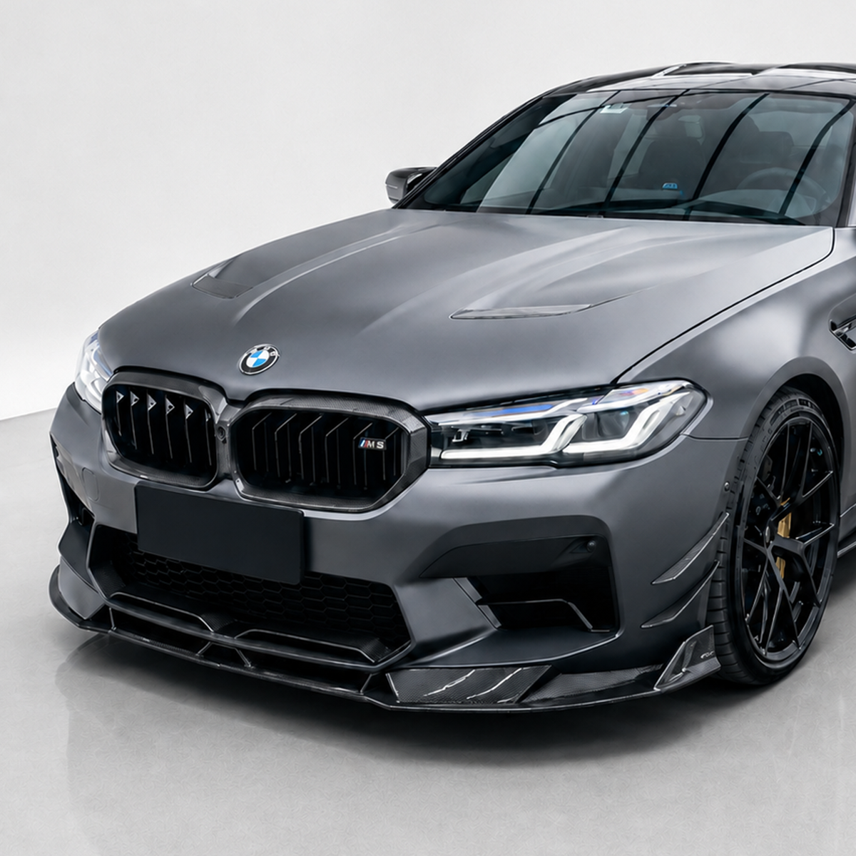 BMW F90 M5 AE Style Dry Carbon Fiber 2-Piece Front Lip