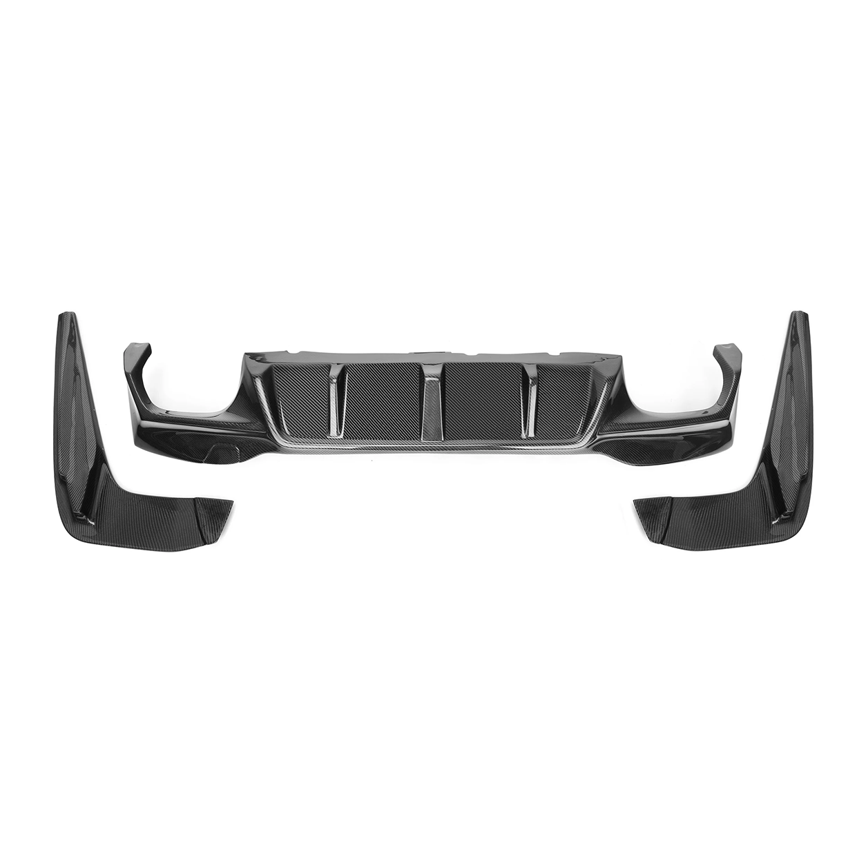 BMW F90 M5 3D Style Dry Carbon Fiber 3-Piece Rear Diffuser with Splitters