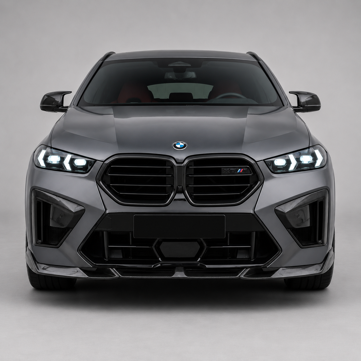 BMW X6 M F96 LCI LD Style Carbon Fiber Front Lip