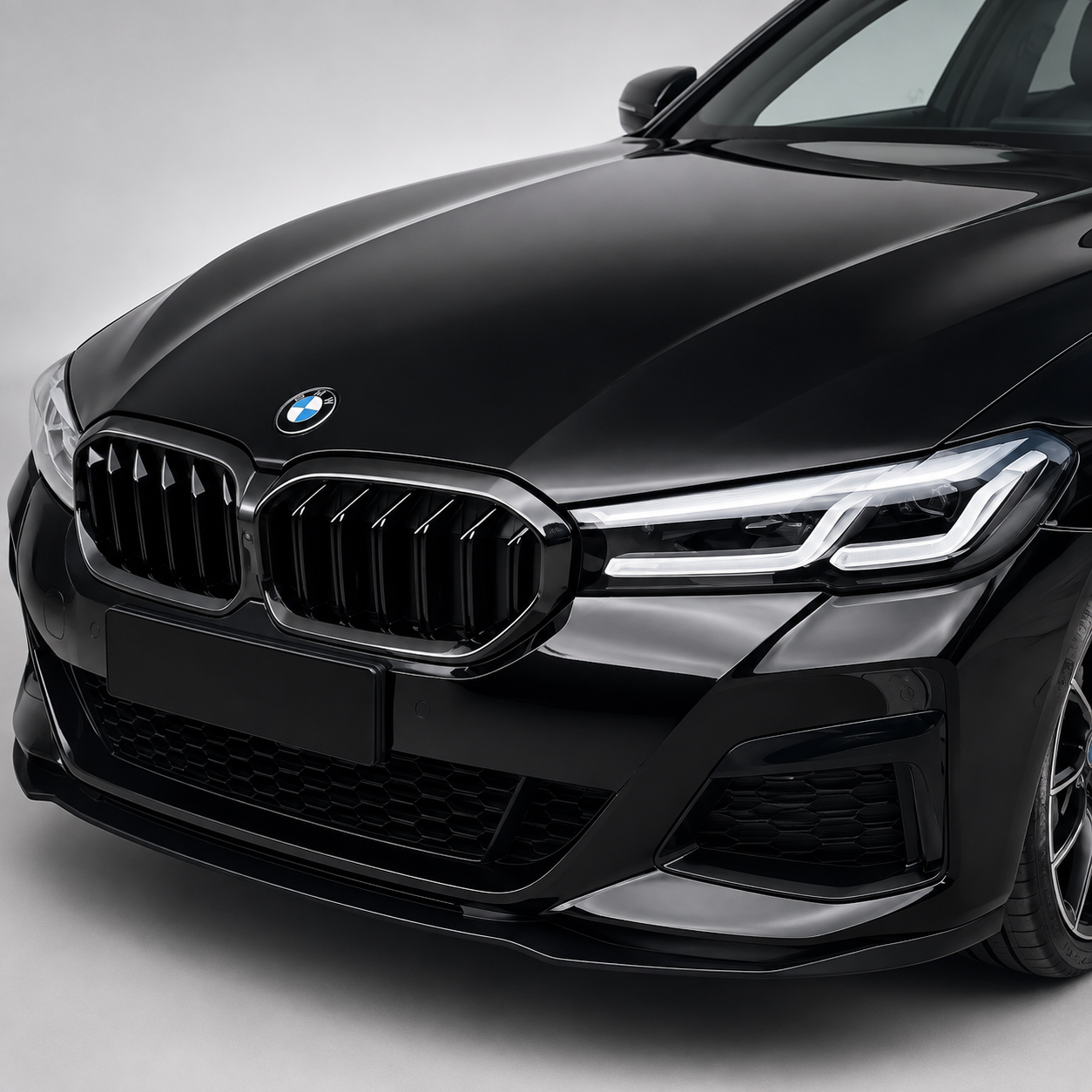 BMW G30 G38 F90 LCI Dual Slat Dry Carbon Fiber Front Kidney Grilles