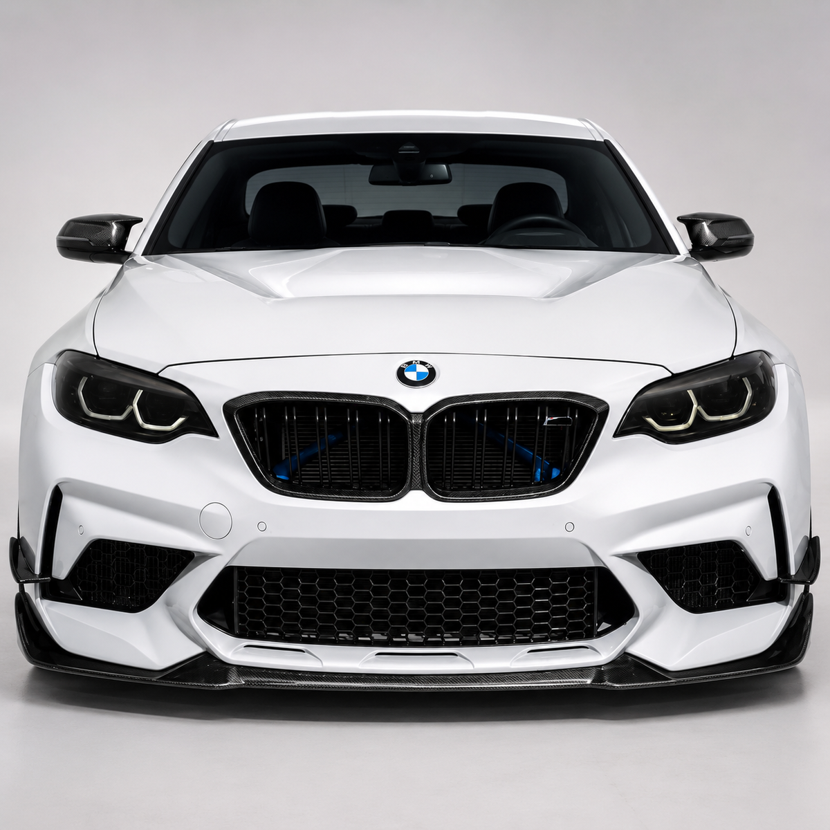 BMW F87 M2 Competition LCI Dual Slat Dry Carbon Fiber Front Kidney Grilles