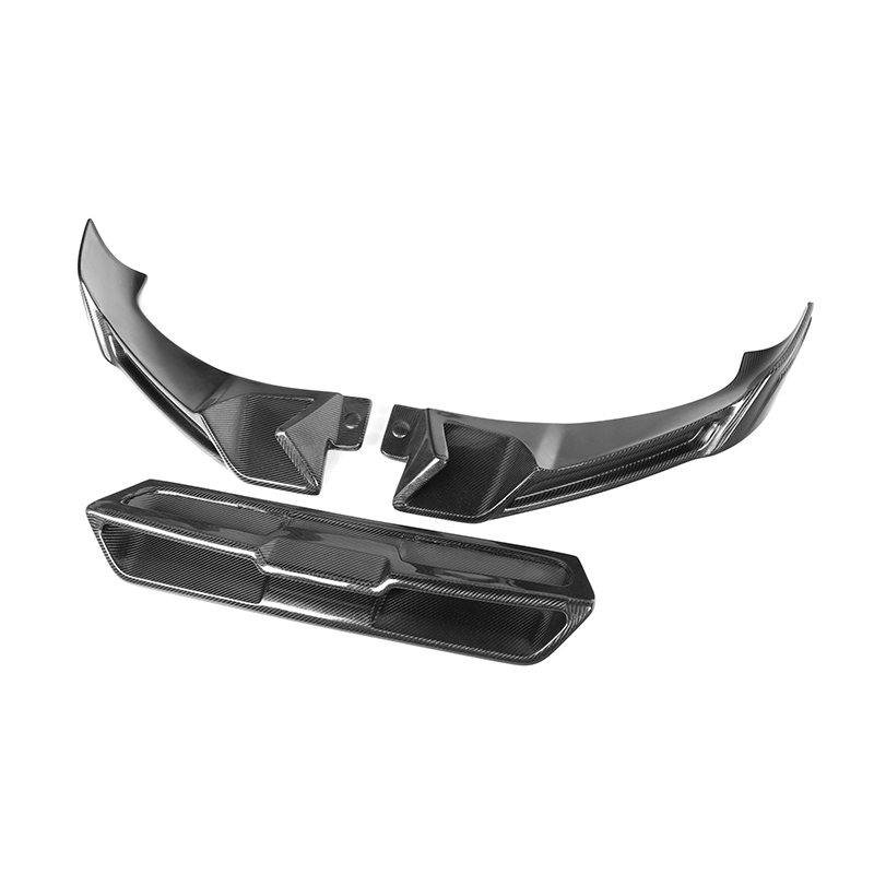 BMW X6 G06 LCI FD Style Dry Carbon Fiber Front Lip Splitter 3-Piece Set