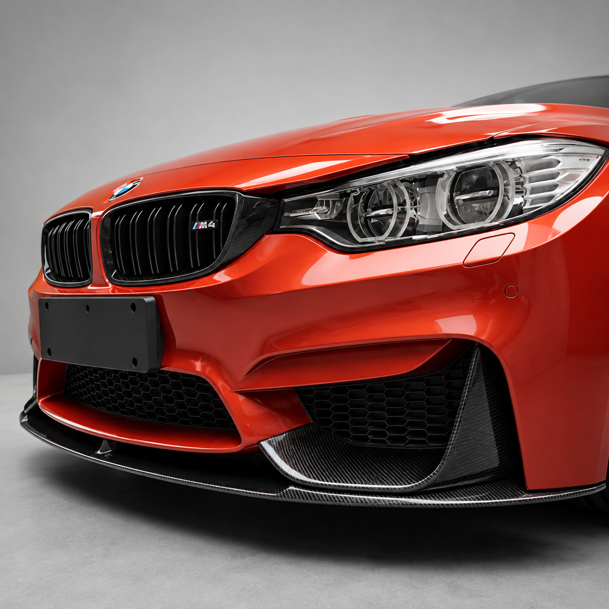 BMW F80 M3 F82 F83 M4 MP Style Dry Carbon Fiber 3-Piece Front Lip Splitters