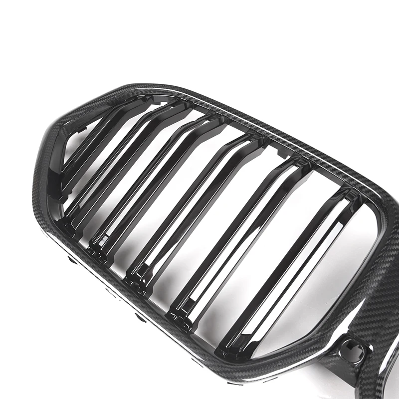 BMW G06 X6 F96 X6 M Pre-LCI Dual Slat Dry Carbon Fiber Front Kidney Grilles