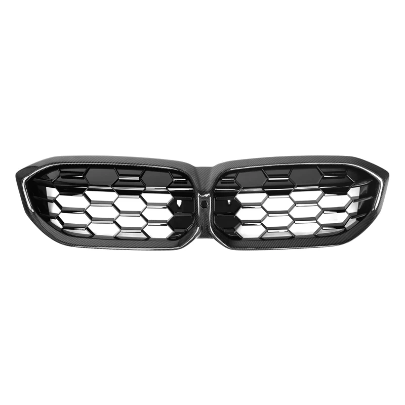 BMW G20 M340i 3 Series LCI Diamond Style Dry Carbon Fiber Front Kidney Grilles