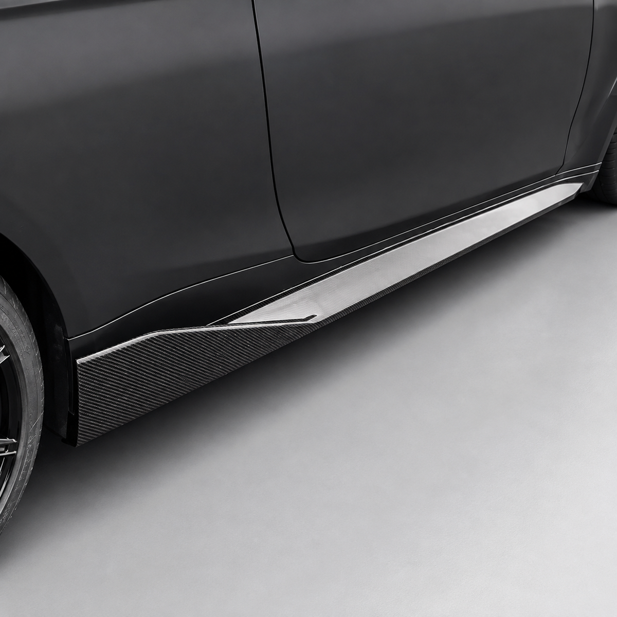 BMW G20 G80 M3 M Performance Style Dry Carbon Fiber Side Skirt Extensions