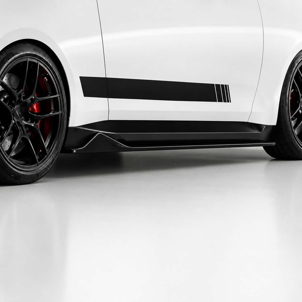 BMW 2 Series G42 AC Style Dry Carbon Fiber Side Skirt Extensions
