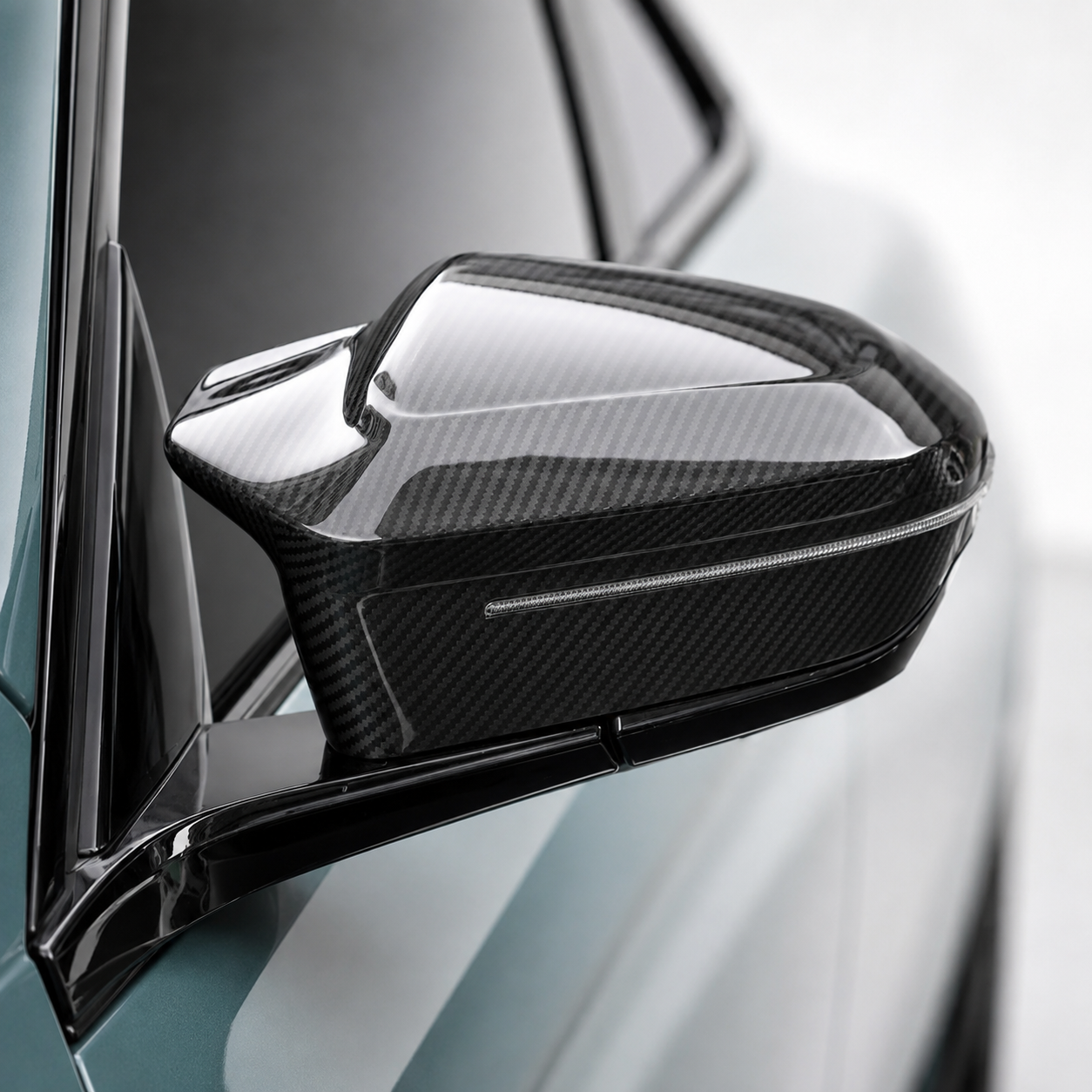 BMW 5 Series G60 Dry Carbon Fiber Replacement Side Mirror Covers