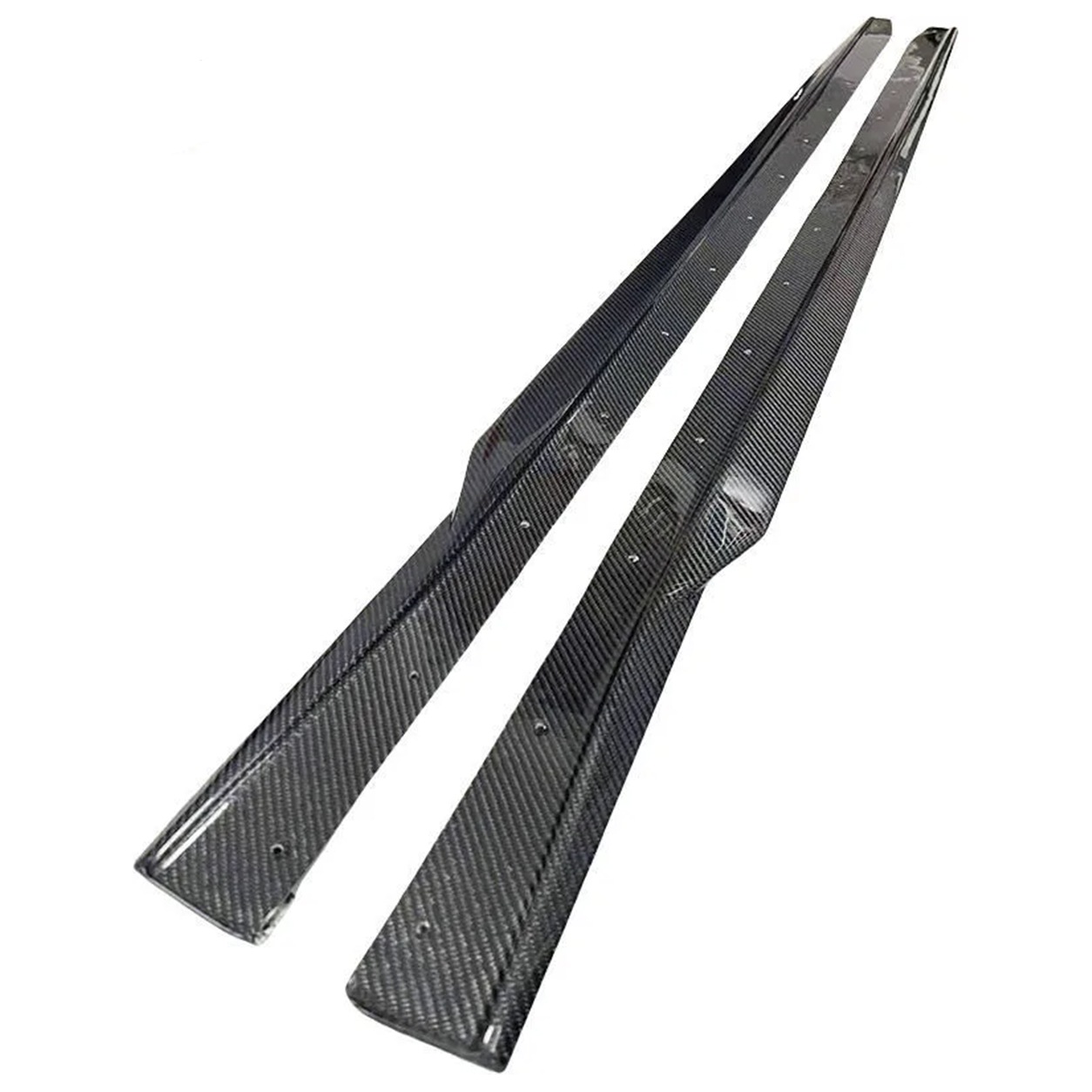 BMW G87 M2 Dry Carbon Fiber Side Skirt Extensions