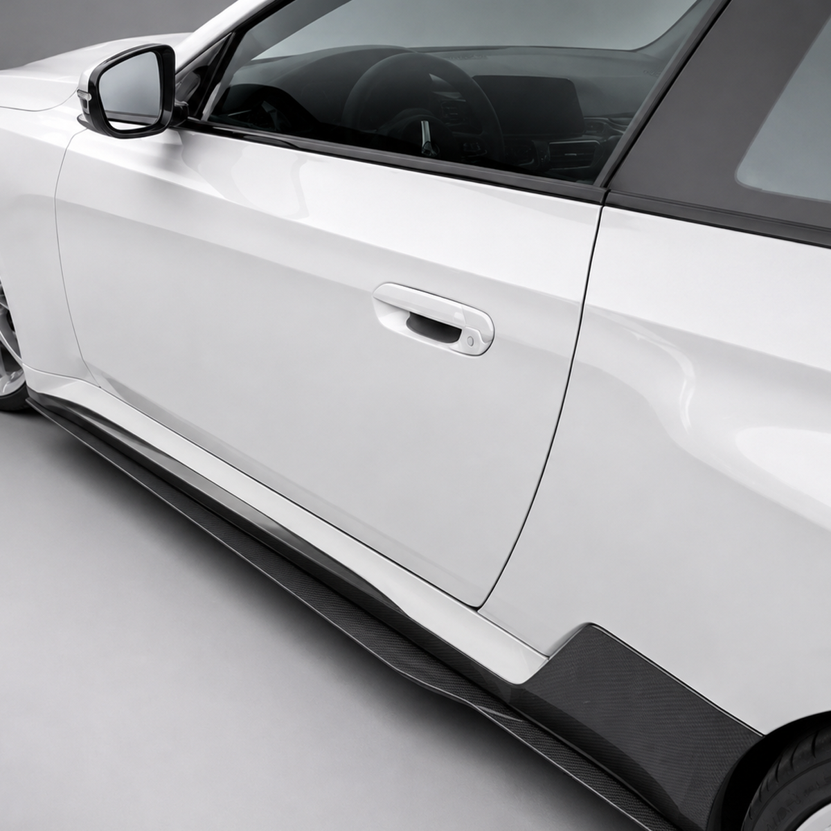 BMW G87 M2 Dry Carbon Fiber Side Skirt Extensions