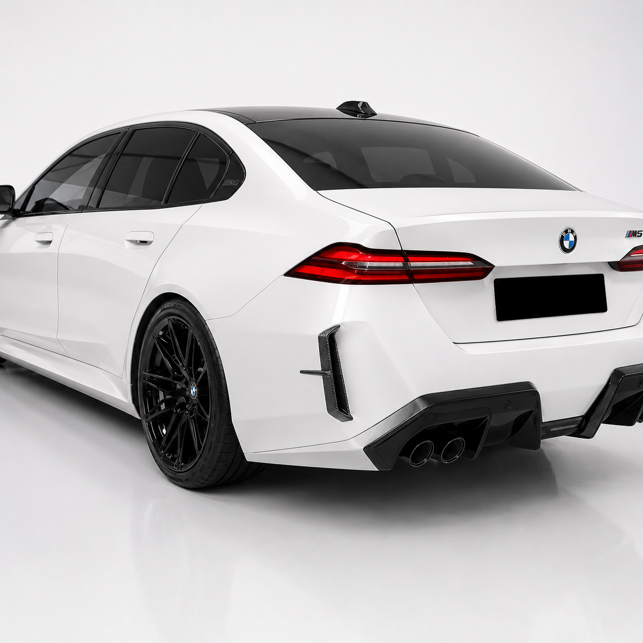 BMW M5 G90 / G99 Dry Carbon Fiber Rear Bumper Canards