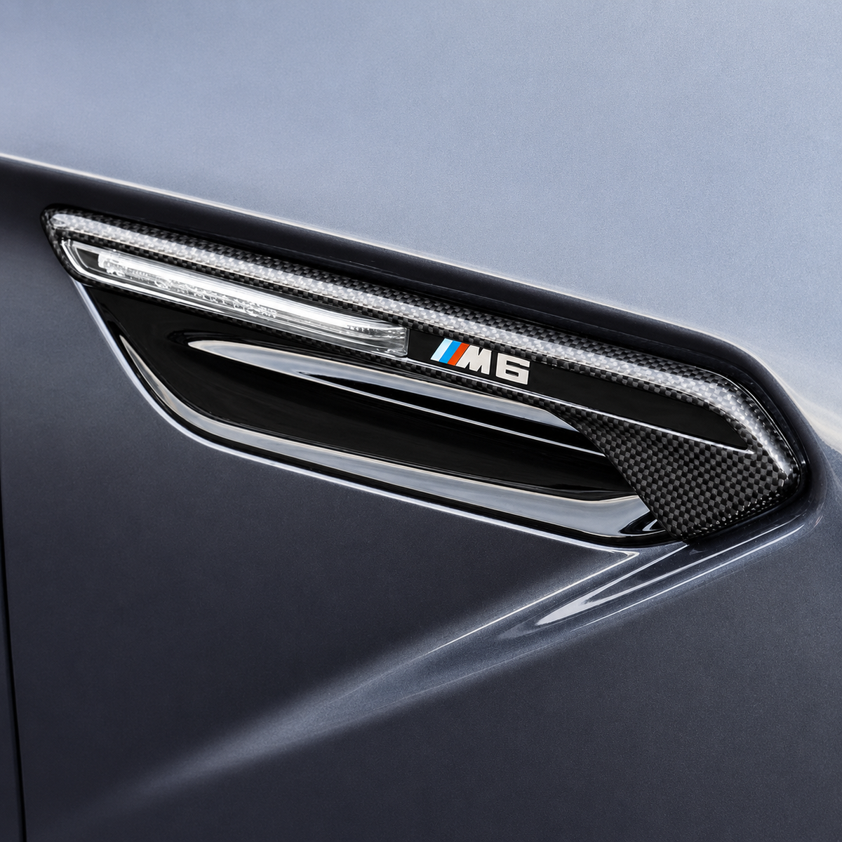 BMW F06 F12 F13 M6 Dry Carbon Fiber Fender Vent Trim