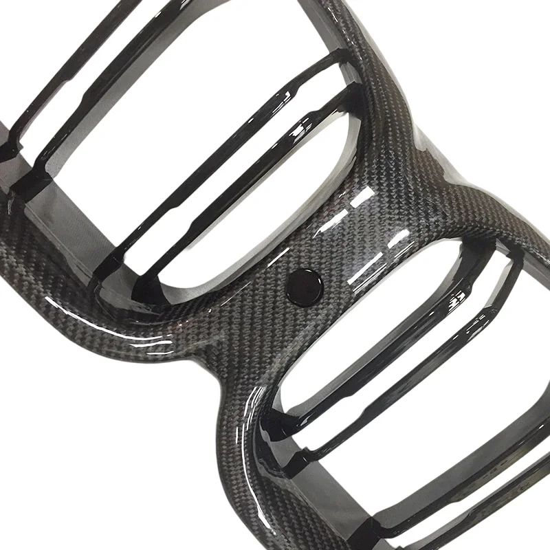 BMW G14 G15 G16 F91 F92 F93 M8 8 Series Double Slat Dry Carbon Fiber Front Kidney Grilles