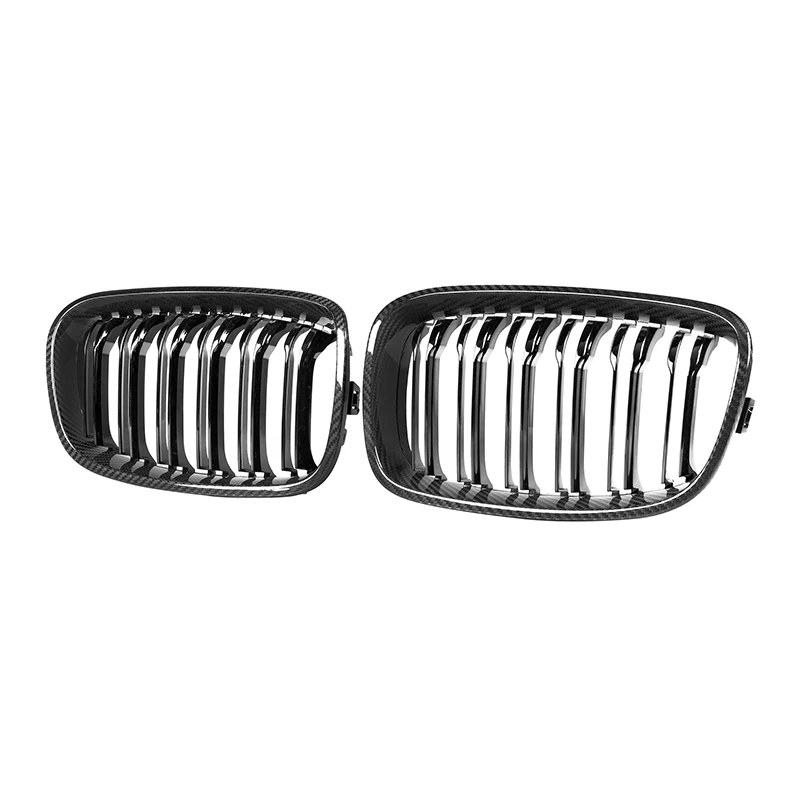 BMW F20 F21 1 Series Pre-LCI Dual Slat Dry Carbon Fiber Front Kidney Grilles