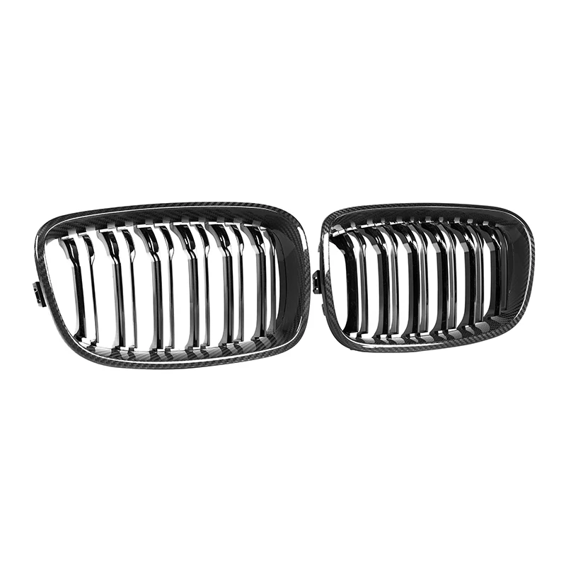 BMW F20 F21 1 Series Pre-LCI Dual Slat Dry Carbon Fiber Front Kidney Grilles