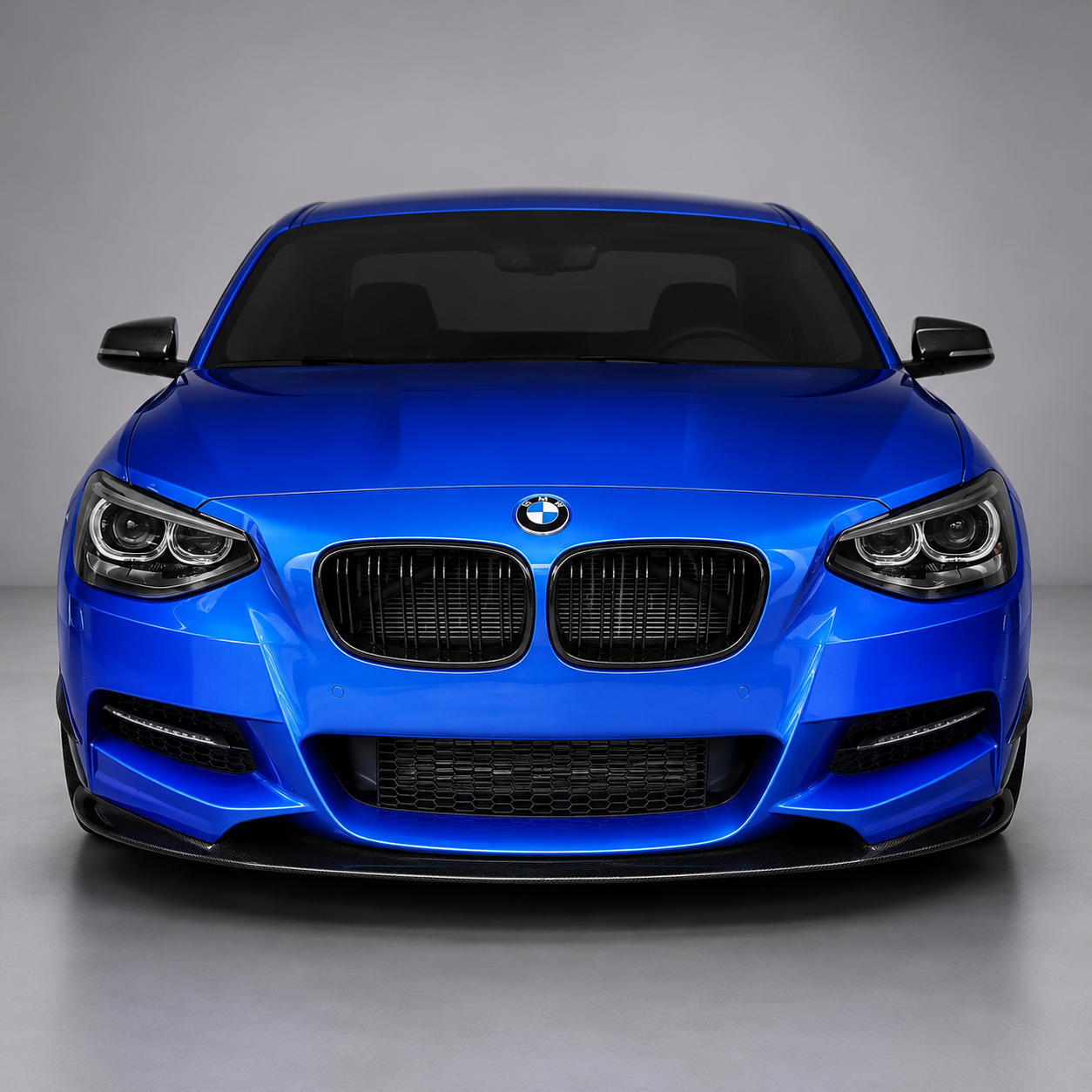 BMW F20 F21 1 Series Pre-LCI Dual Slat Dry Carbon Fiber Front Kidney Grilles