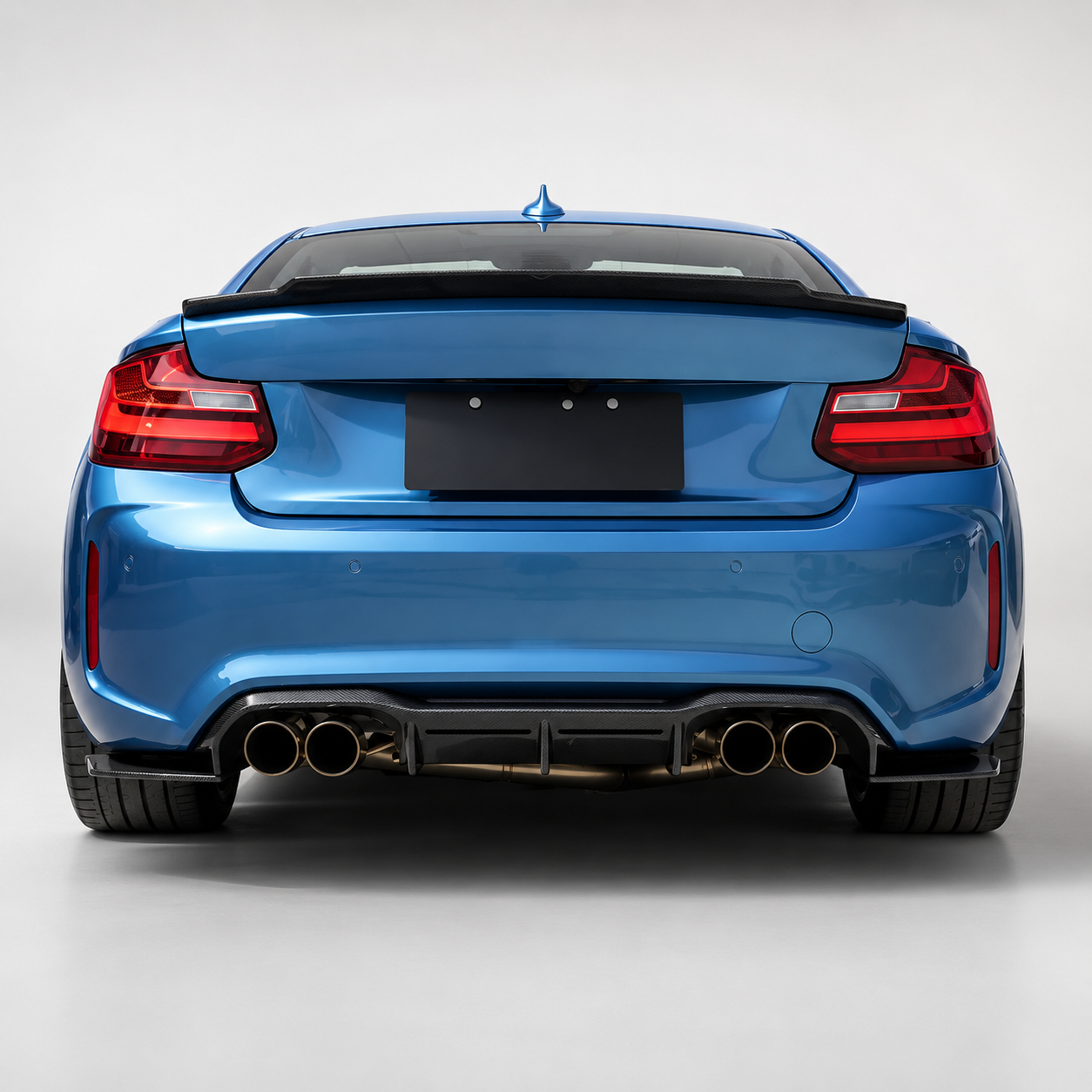 BMW F87 M2 4-Piece Dry Carbon Fiber Rear Bumper Diffuser