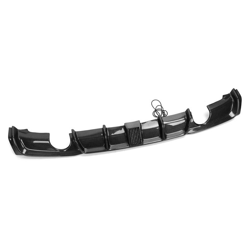 BMW F30 F35 3 Series Carbon Fiber Rear Bumper Diffuser with LED