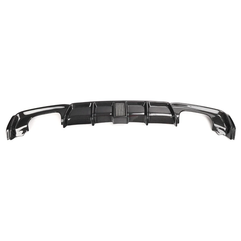 BMW F30 F35 3 Series Carbon Fiber Rear Bumper Diffuser with LED